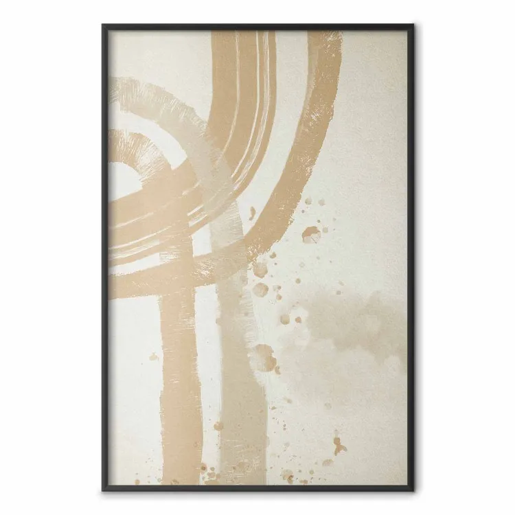 Minimalismo beige - pattern astratto marrone su sfondo beige chiaro