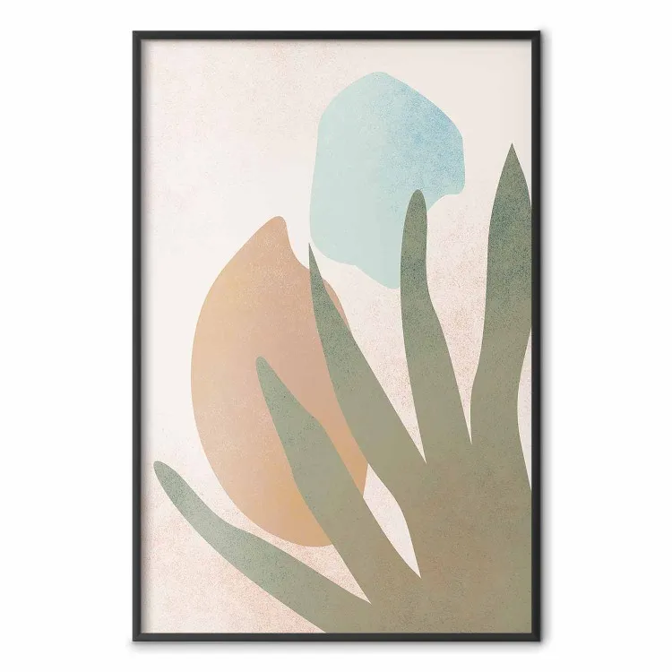 Agave al sole - astrazione pastello di motivi su sfondo beige chiaro