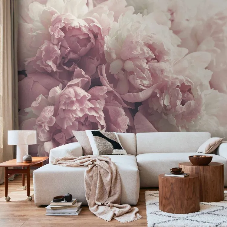 Composizione di peonie in fiore - motivo vegetale con peonie rosa