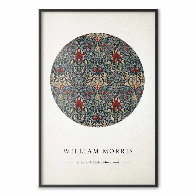 Per William Morris - scritte in inglese e ornamenti astratti