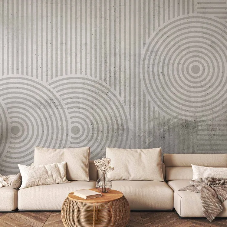 Strisce e ruote - Astrazione in bianco e nero in forme geometriche