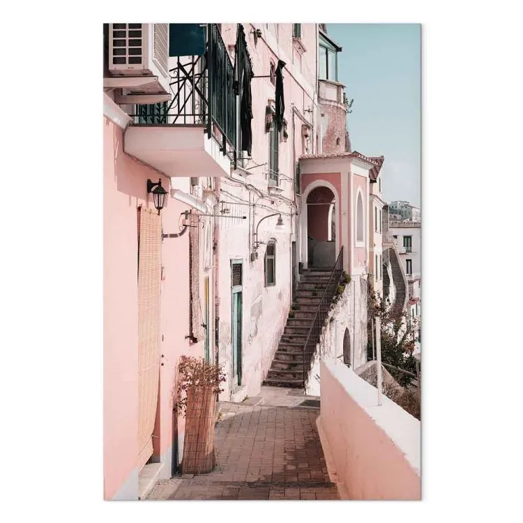 Architettura di Amalfi - un edificio pastello nel sud Italia