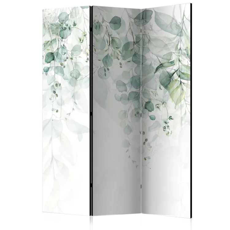 Tocco di natura - variante 1 (3 pezzi) - foglie tra bianco