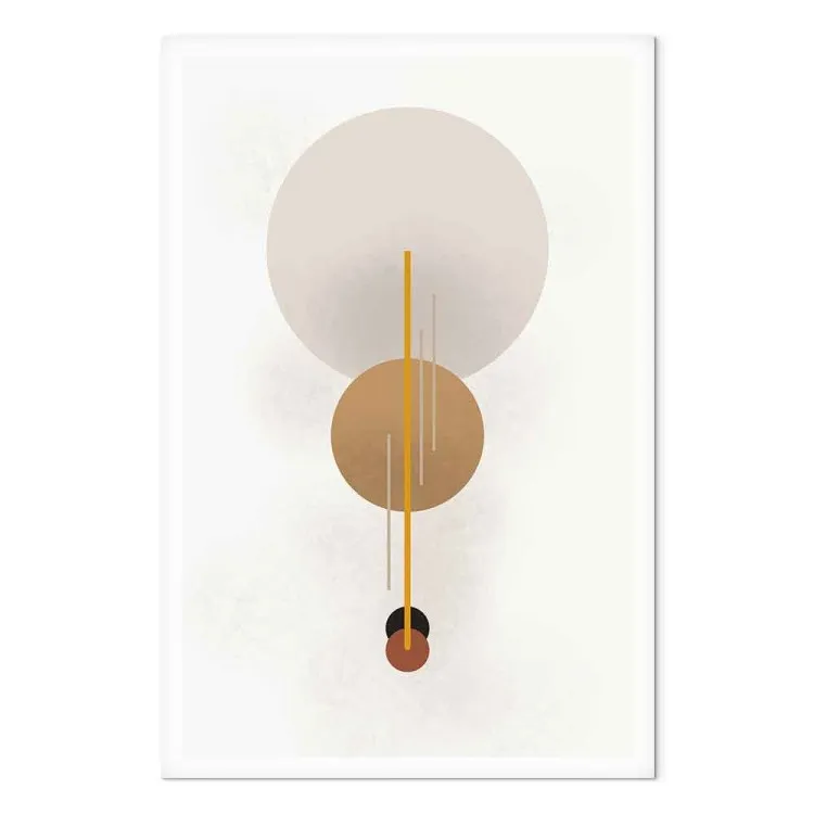 Quattro ruote e linee - Astrazione con figure scandi boho