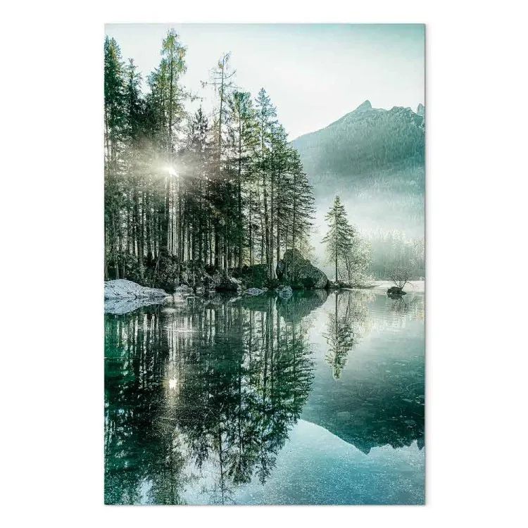 Mattina al lago (1 pezzo) verticale - paesaggio montano