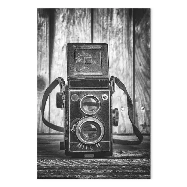 Vecchia macchina fotografica - Composizione retrò in bianco e nero