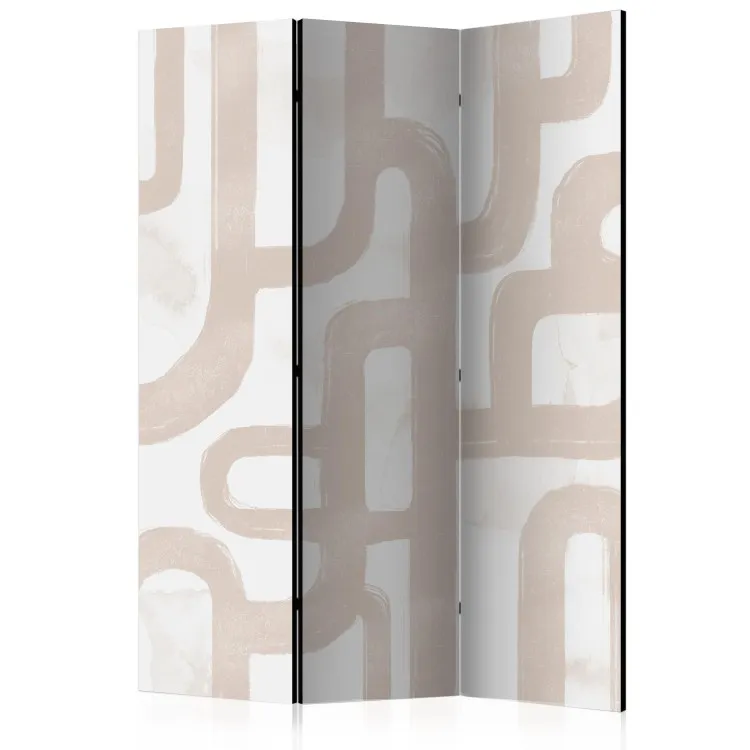 Percorso dell'astrazione (3 pezzi) - composizione semplice in beige