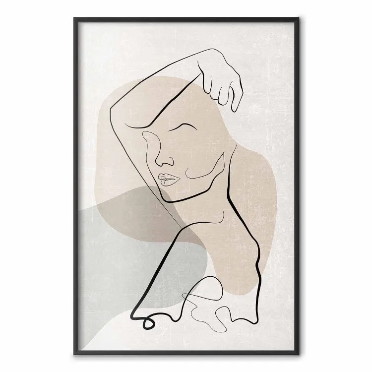 Mattino romantico - astrazione calda in stile lineart