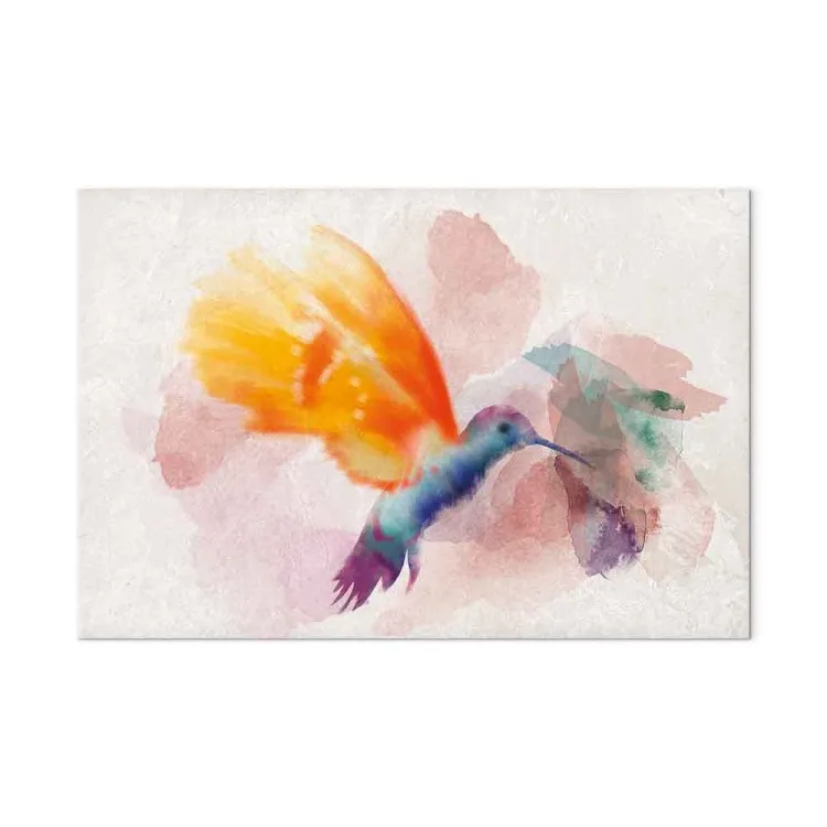 Colibrì giallo (1 pezzo) - uccello in delicate acquerelli
