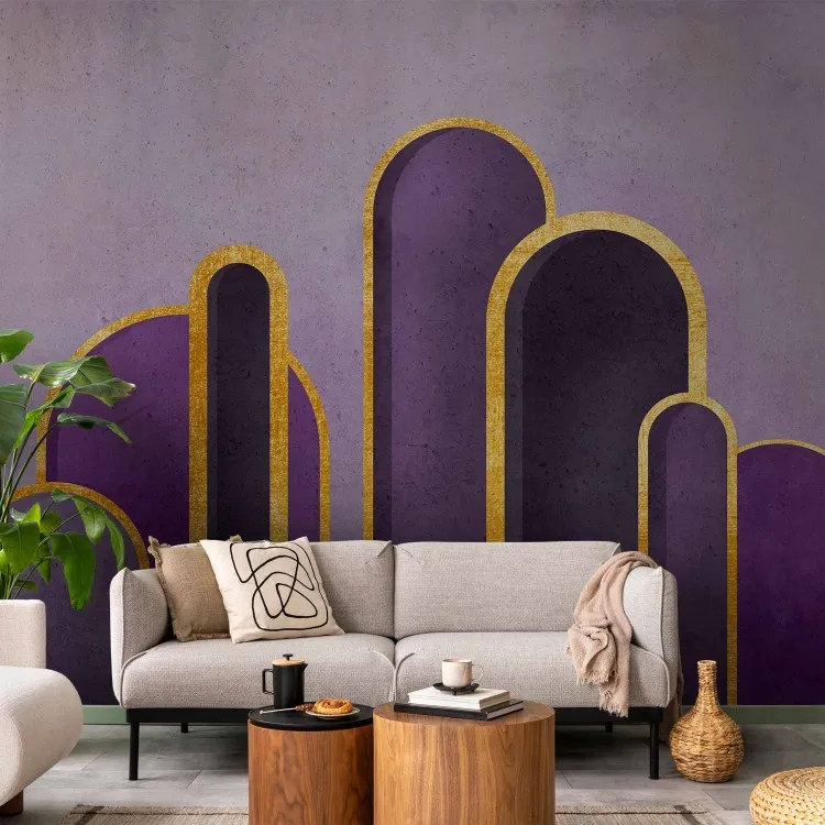 Portale amertino - grafica moderna in tonalità del viola con un motivo astratto
