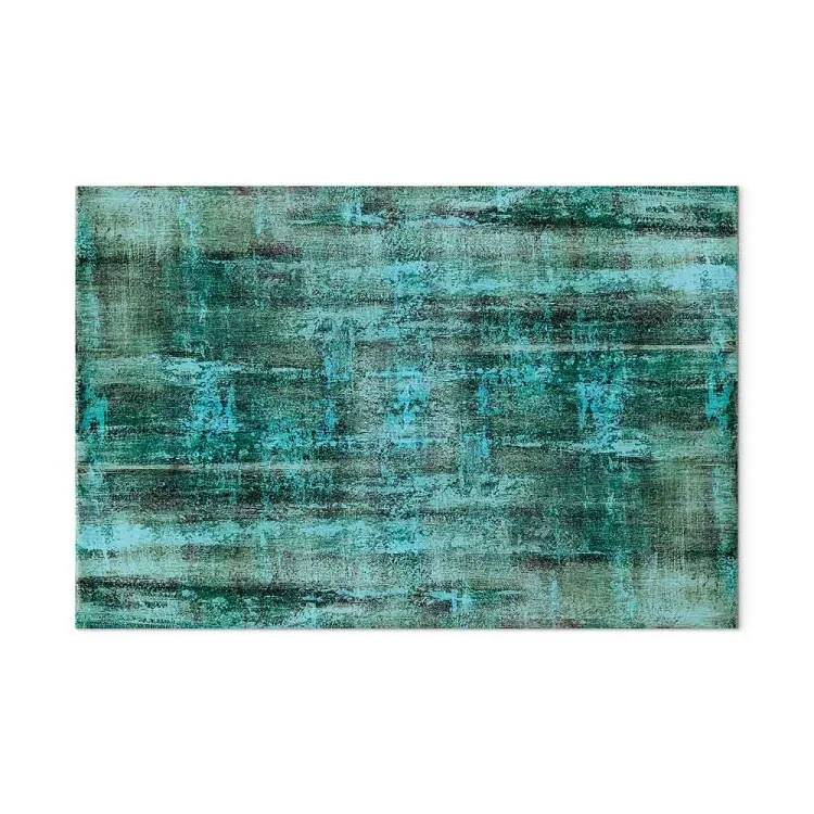 Onde smeraldo (1 pezzo) - astrazione verde moderna
