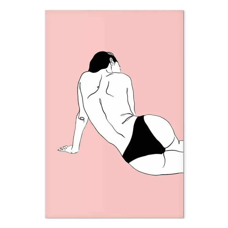 Corpo femminile (1-pezzo) verticale - figura femminile su sfondo rosa