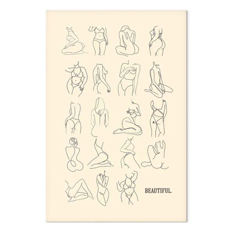 Belle forme (1-pezzo) verticale - figure femminili in stile lineart