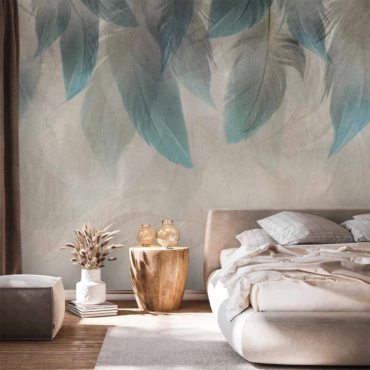 Piume di Las - una composizione grigia e blu brillante