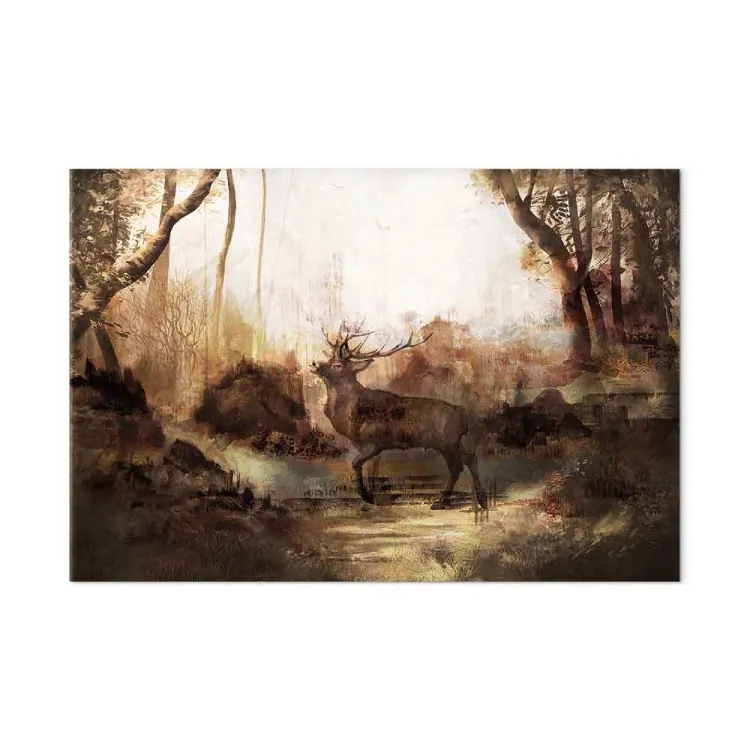 Re della foresta (1 parte) - cervo su sfondo boschivo