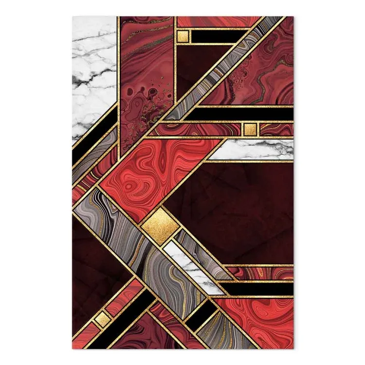 Geometria rosso-oro (1 parte) - elegante astratto