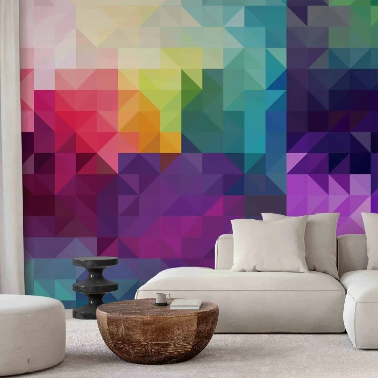 Triangoli simmetrici - composizione geometrica colorata astratta