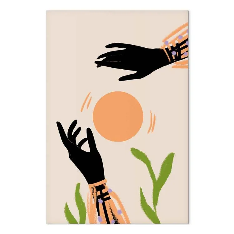 Mani danzanti (1 parte) - astrazione allegra su sfondo beige