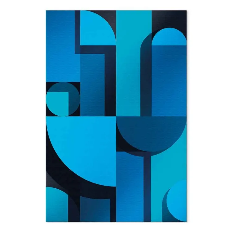 Geometria dell'arte (1 parte) - astrazione blu in stile art deco
