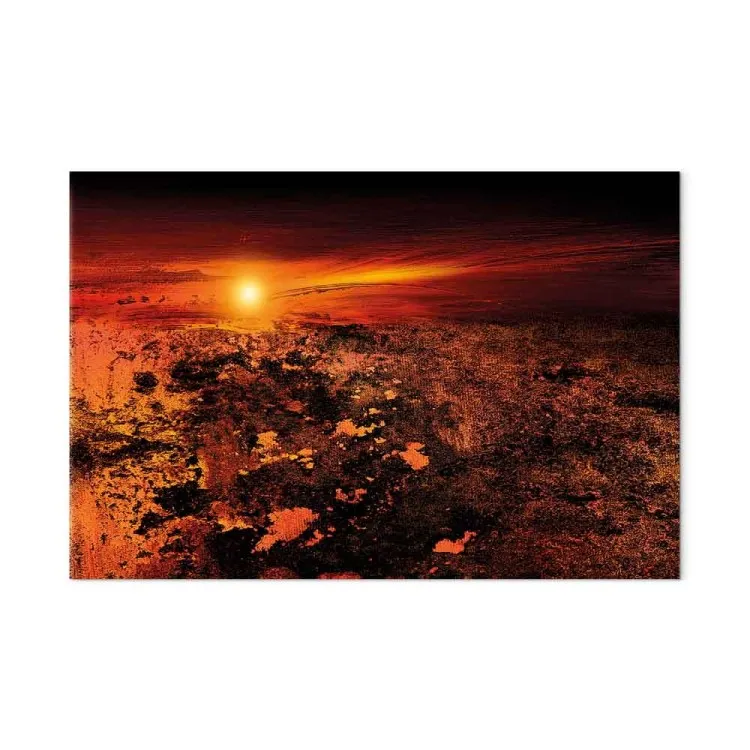 Paesaggio (1-parte) - Vista del tramonto e cielo rosso sangue