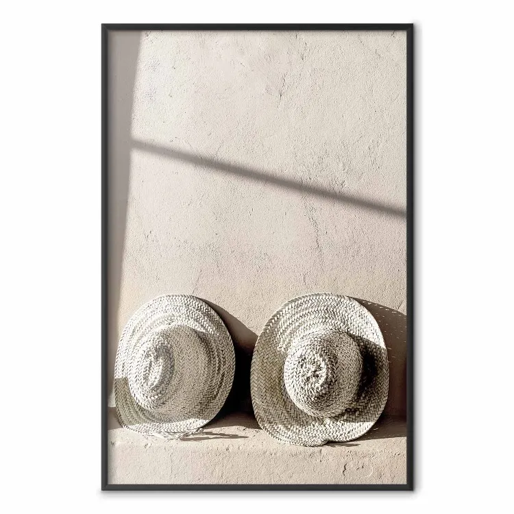Cappelli di paglia - una vista soleggiata di una composizione estiva