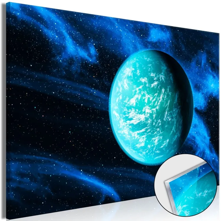 Pianeta blu - spazio pieno di stelle in tonalità scure
