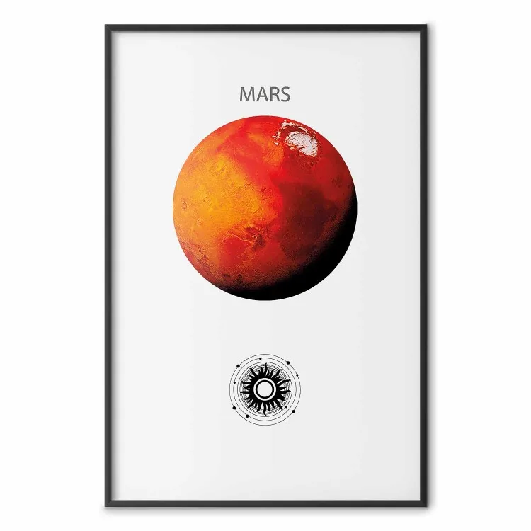 Pianeta rosso - Marte e composizione astratta con il sistema solare II