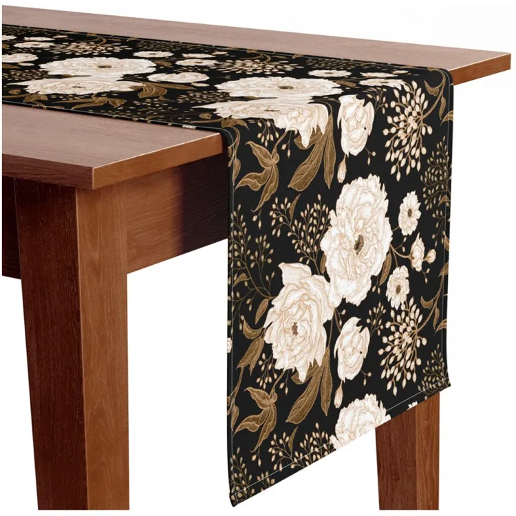 Eleganza di fiori - composizione con motivo floreale su sfondo scuro