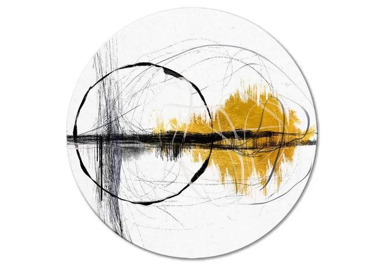 Est dorato - astrazione artistica con una linea irregolare