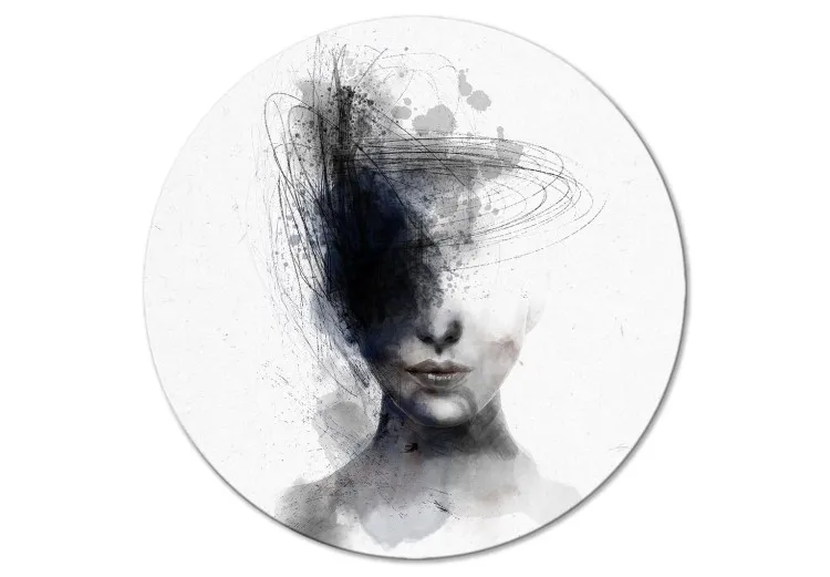 Mezzo volto - ritratto astratto in bianco e nero di una donna