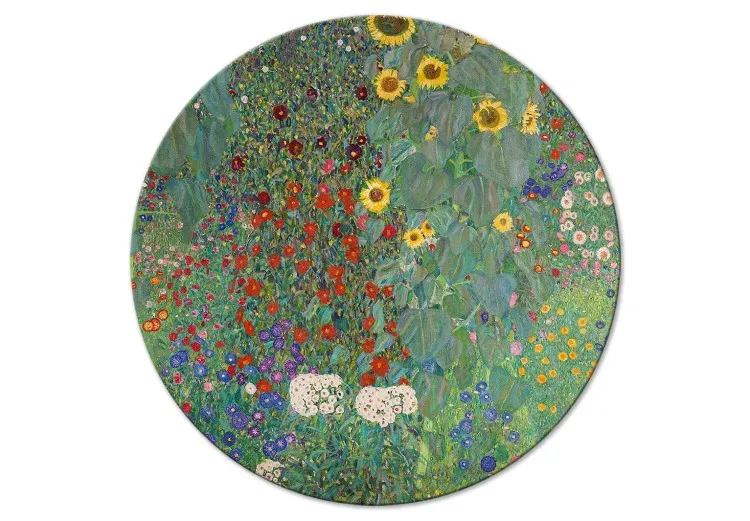 Giardino di campagna con girasoli, Gustav Klimt - fiori multicolori