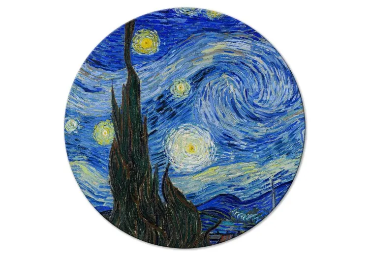 Notte stellata, Vincent van Gogh - cielo scuro su una città