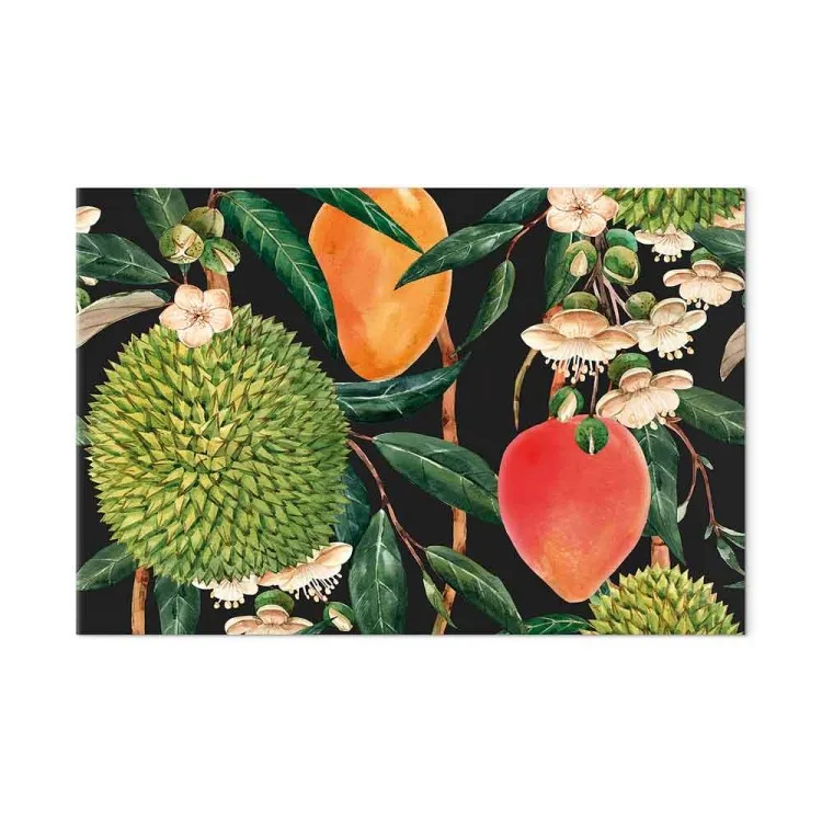 Frutti esotici (1-parte) - piante tropicali su sfondo nero