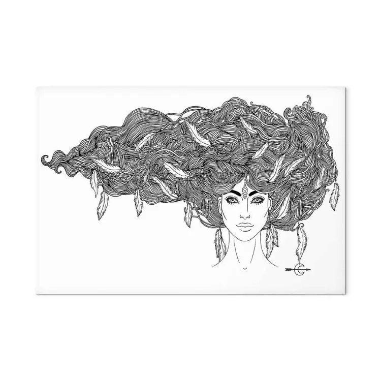 Ritratto signorina (1-parte) - lineart viso donna