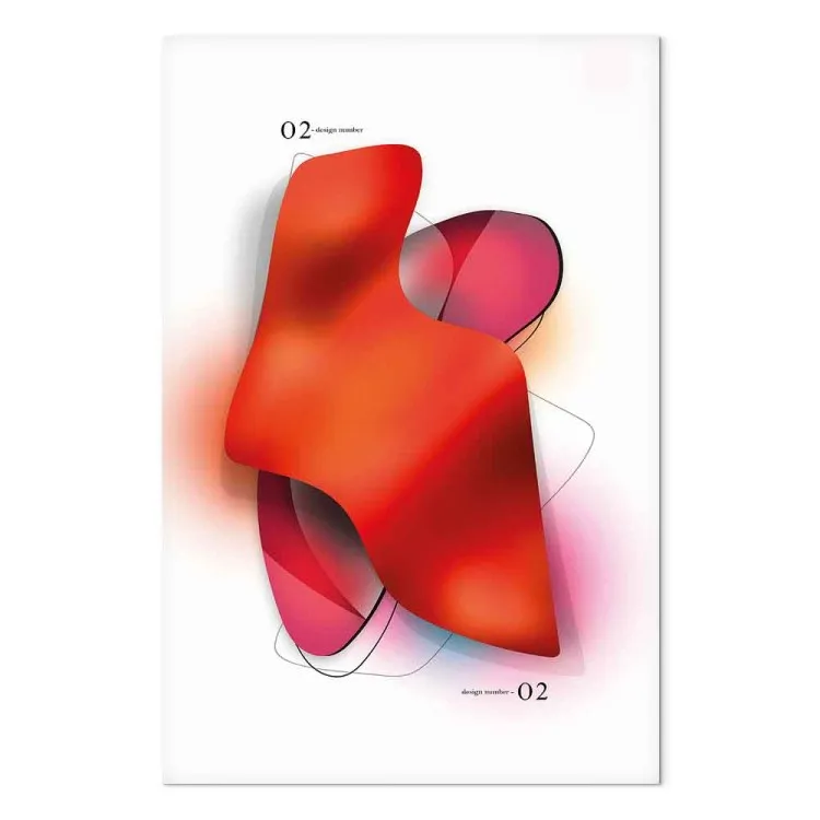 Astrazione al neon (1-parte) - forme nei toni del rosso