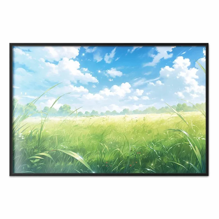 Primavera al computer - paesaggio rurale in un'atmosfera di gioco