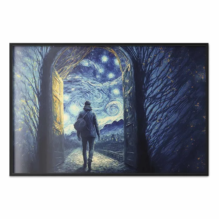 Porta del mondo notturno - astrazione ispirata all'opera di van Gogh