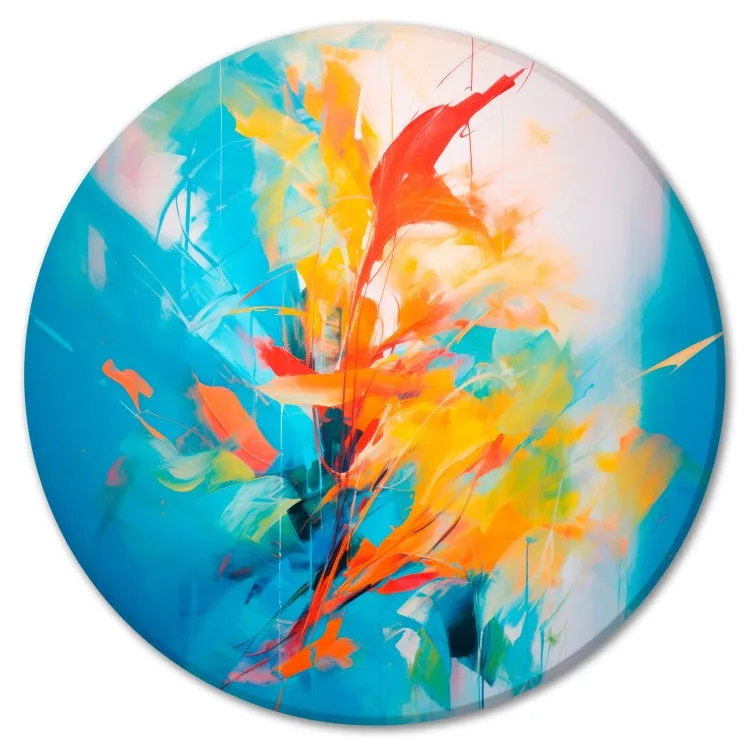 Danza dei colori - astrazione blu in composizione colorata