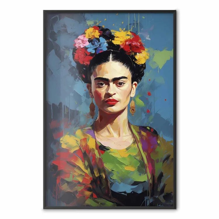 Frida artistica - ritratto pittorico con pennellate di colore visibili