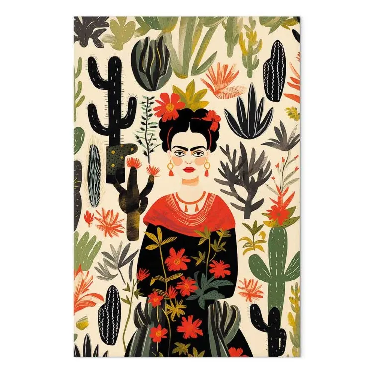 Frida Kahlo - ritratto tra i cactus del deserto