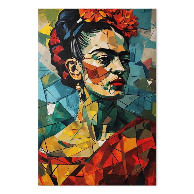 Frida Kahlo - ritratto geometrico in stile cubista