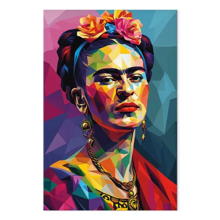 Frida Kahlo - ritratto geometrico della pittrice in stile picassiano