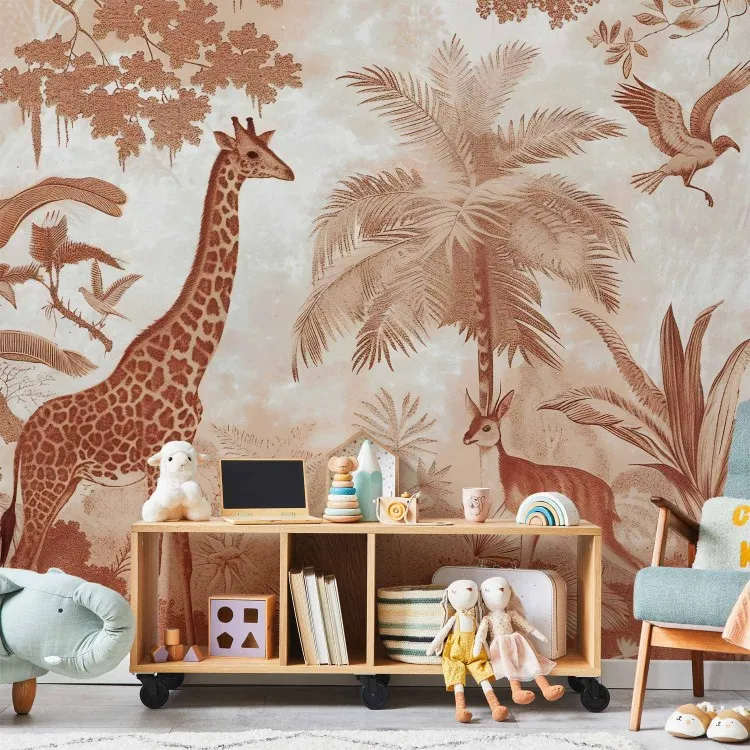 Foresta e animali - composizione con giungla in terracotta
