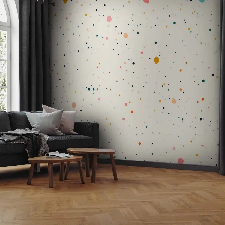 Punti colorati - delicati punti colorati su sfondo chiaro