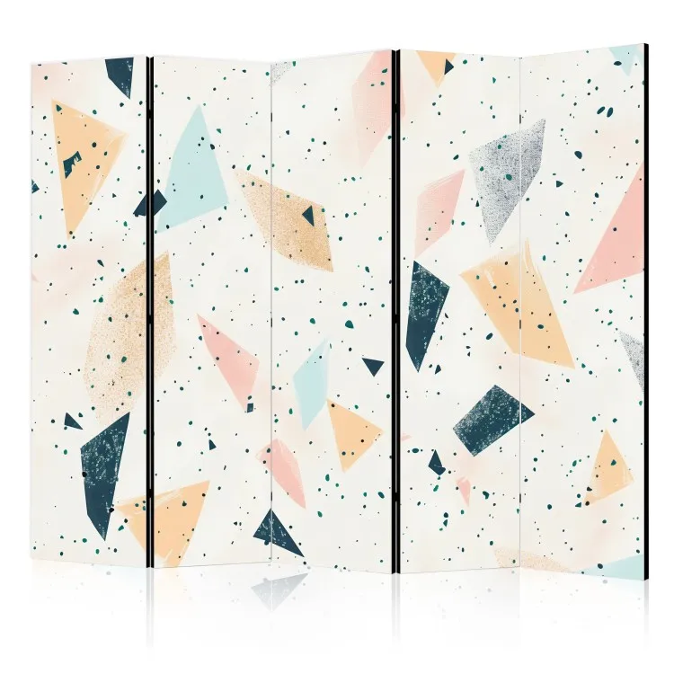 Terrazzo astratto - motivo geometrico con elementi multicolori