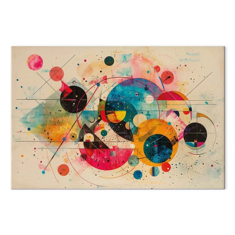 Astrazione cosmica - cerchi e forme colorate in stile Kandinsky