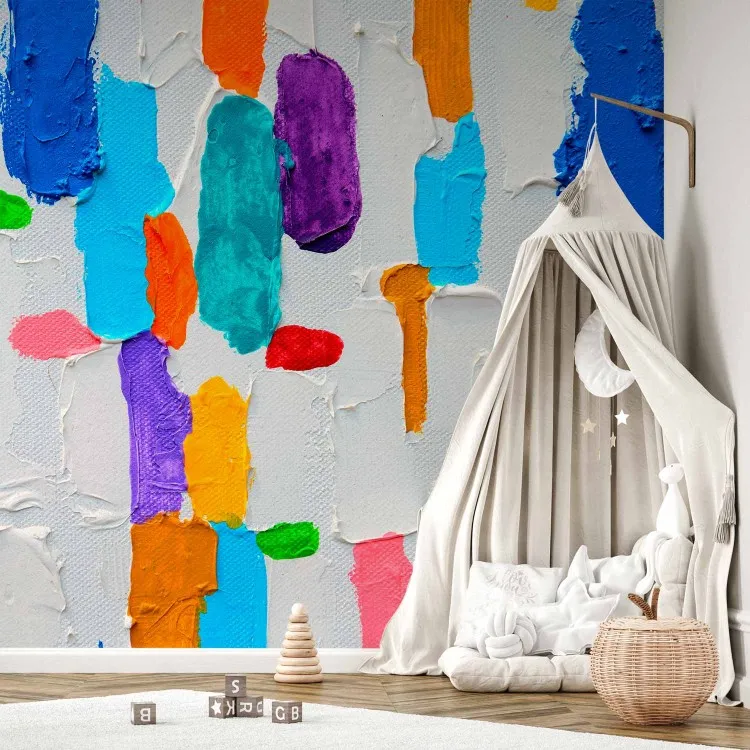 Espressione colorata - Disegno in forme colorate su sfondo bianco