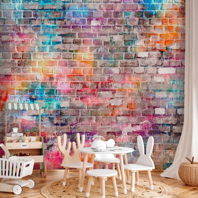 Arcobaleno di colori -murale con disegni colorati per adolescenti